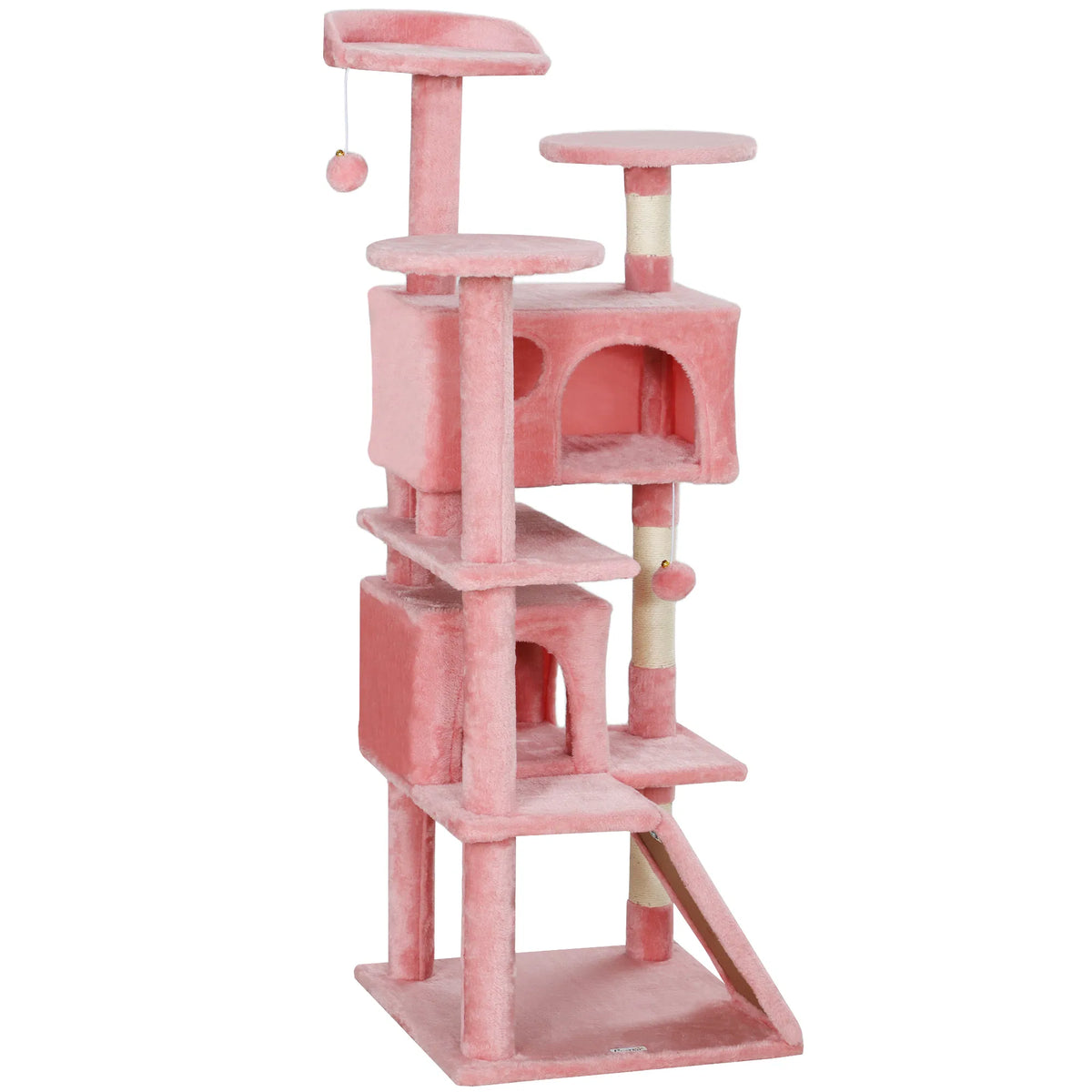 54" Cat Tree Multi Level Cat Tower with Scratching Posts Cat Condos Bed