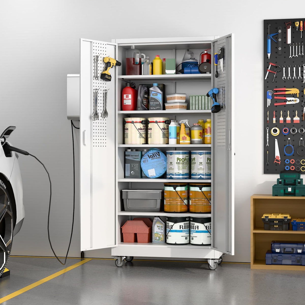 SUXXAN Wide & Deep 71inch X 34inch X 18inch Metal Garage Storage Cabinet - Image 2