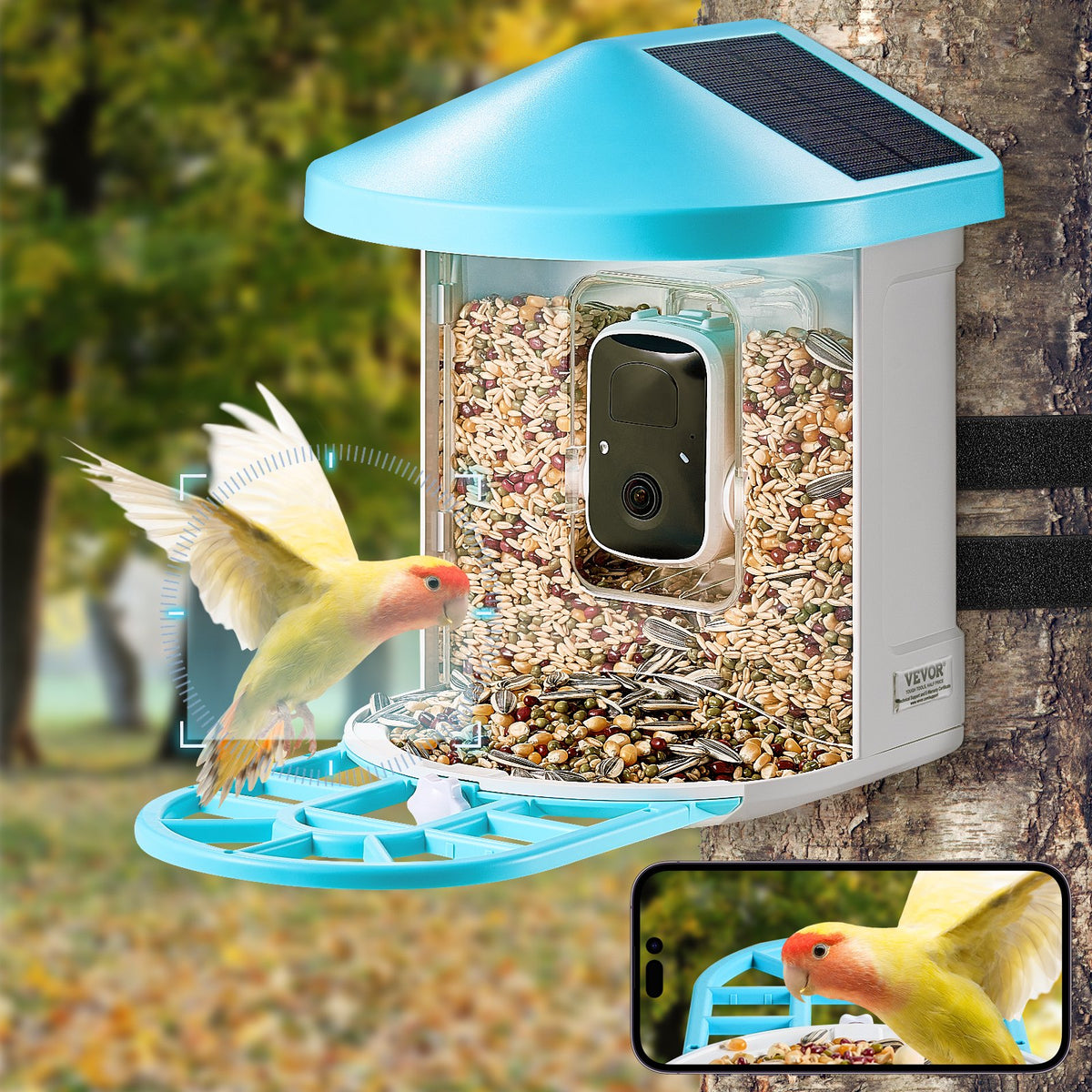 smart bird feeder with camera product angle 6