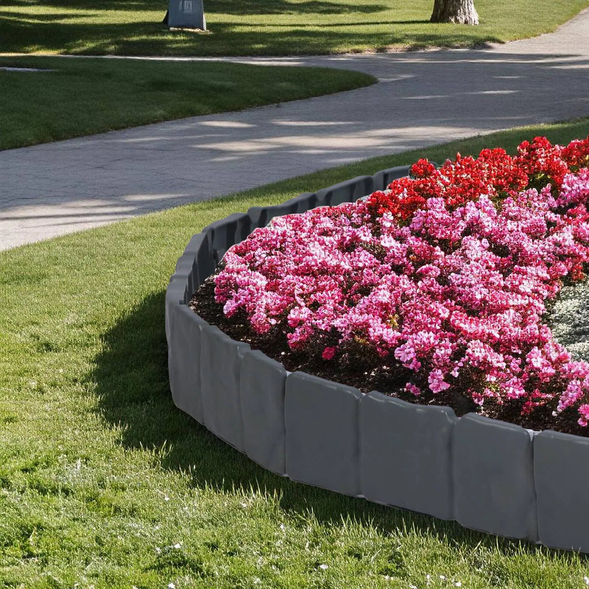 Flexible Cobblestone Landscape Edging Weather Resistant PVC Garden Border - Image 2