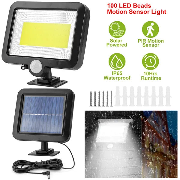 Solar Powered Wall Lights Outdoor 100 LED Beads Motion Sensor Lamp IP65 - Image 2