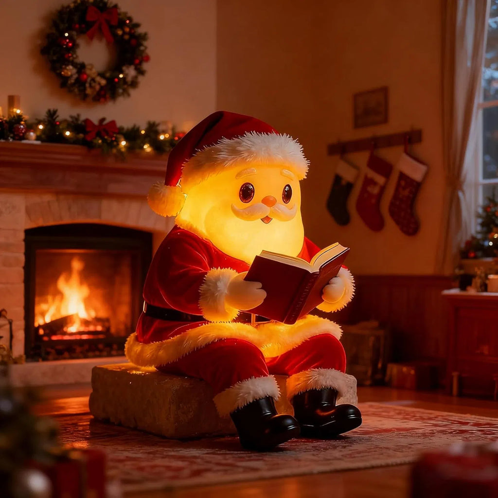 Santa Claus Reading Book Lamp Christmas Santa Reading Book Lamp Cute Light Up - Image 3