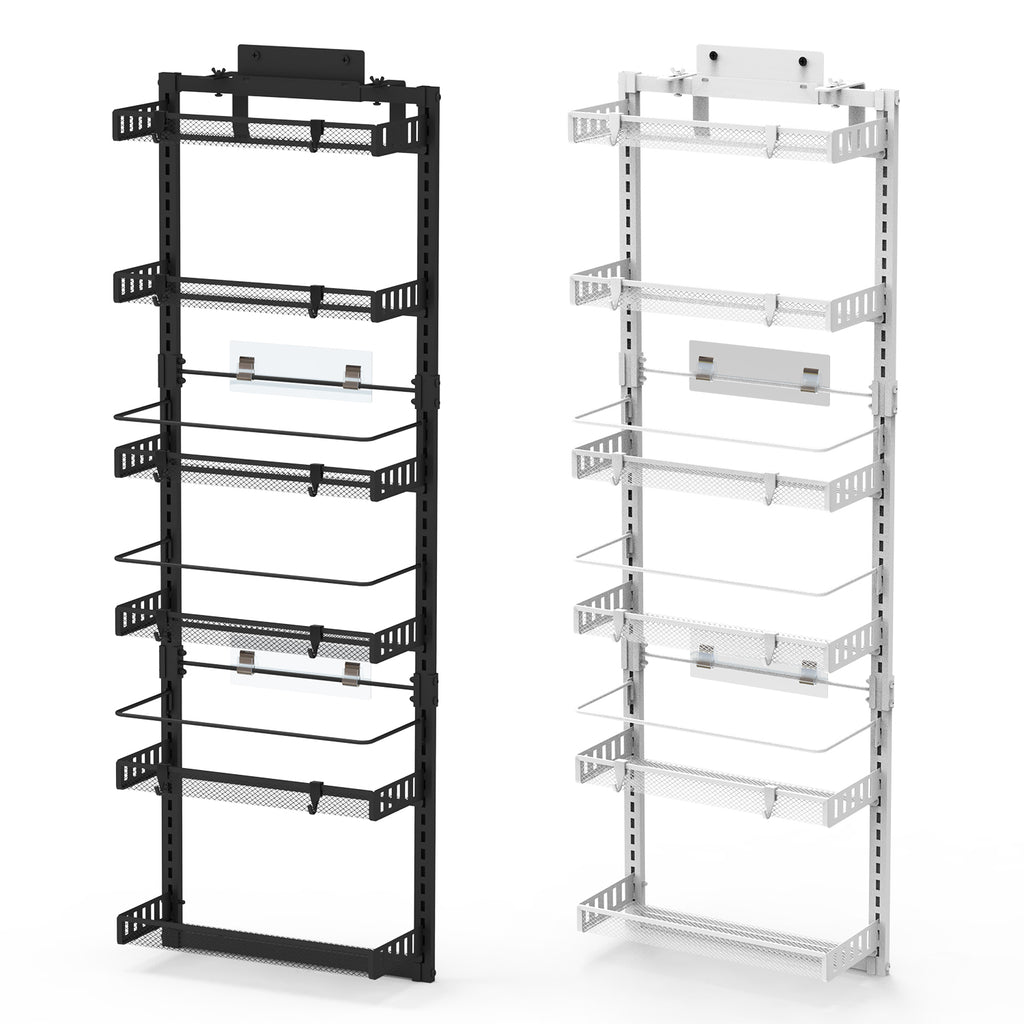 Black White Options 1Pc Over The Door Pantry Organizer 6 Tier Pantry Door