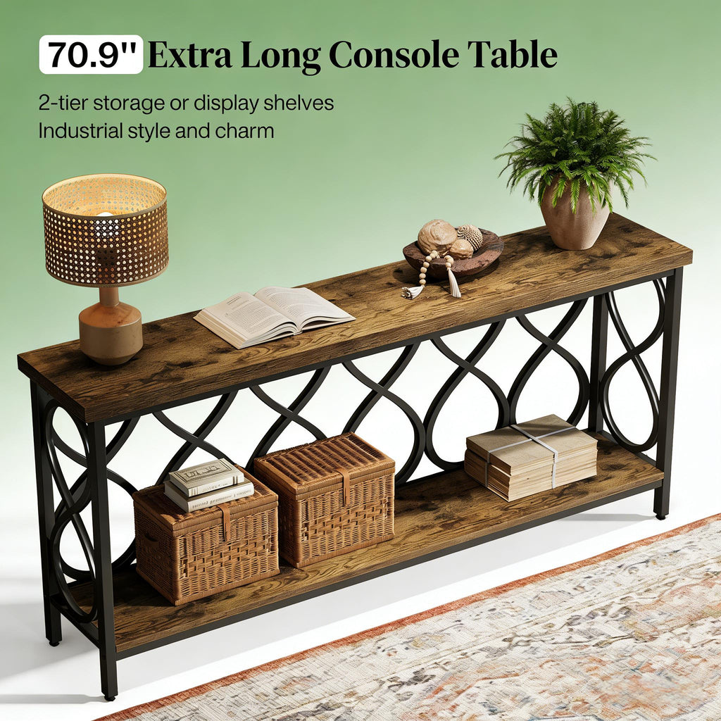 Two-Tier Plant Stand Console Table