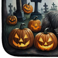 Cairn Terrier Spooky Halloween Dish Drying Mat Absorbent Dish Drying Mat Pad