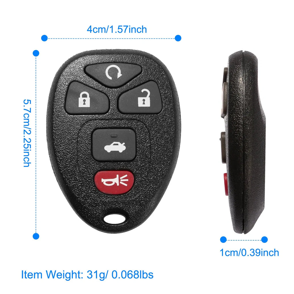 2 Keyless Entry Car Key Remote Key Fob Case Button Pad Replacement for - Image 4