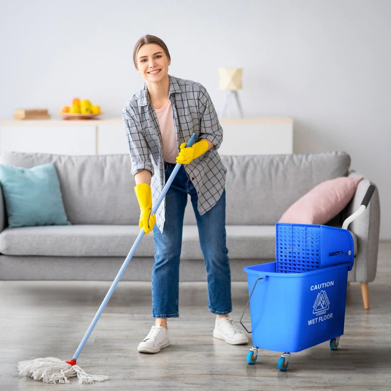 Compact Mop Bucket With Wringer On Wheels For Floor Cleaning 21 Quart - Image 7