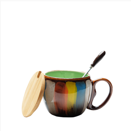 Creative ceramic cup milk cup water cup coffee cup breakfast cup couple cup to - Image 3