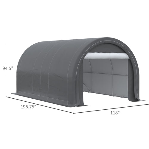 10 x 16 Carport Heavy Duty Portable Garage Storage Tent with Large Zippered