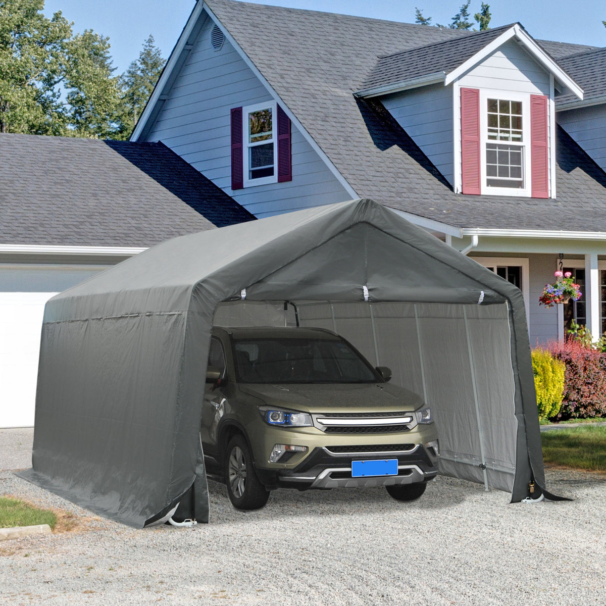 12 x 20 Carport Portable Garage Heavy Duty Storage Tent Patio Storage Shelter