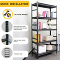 H72 * W35.4 * D15.7 Storage Shelves 5 Tier Heavy Duty Metal Shelving Unit