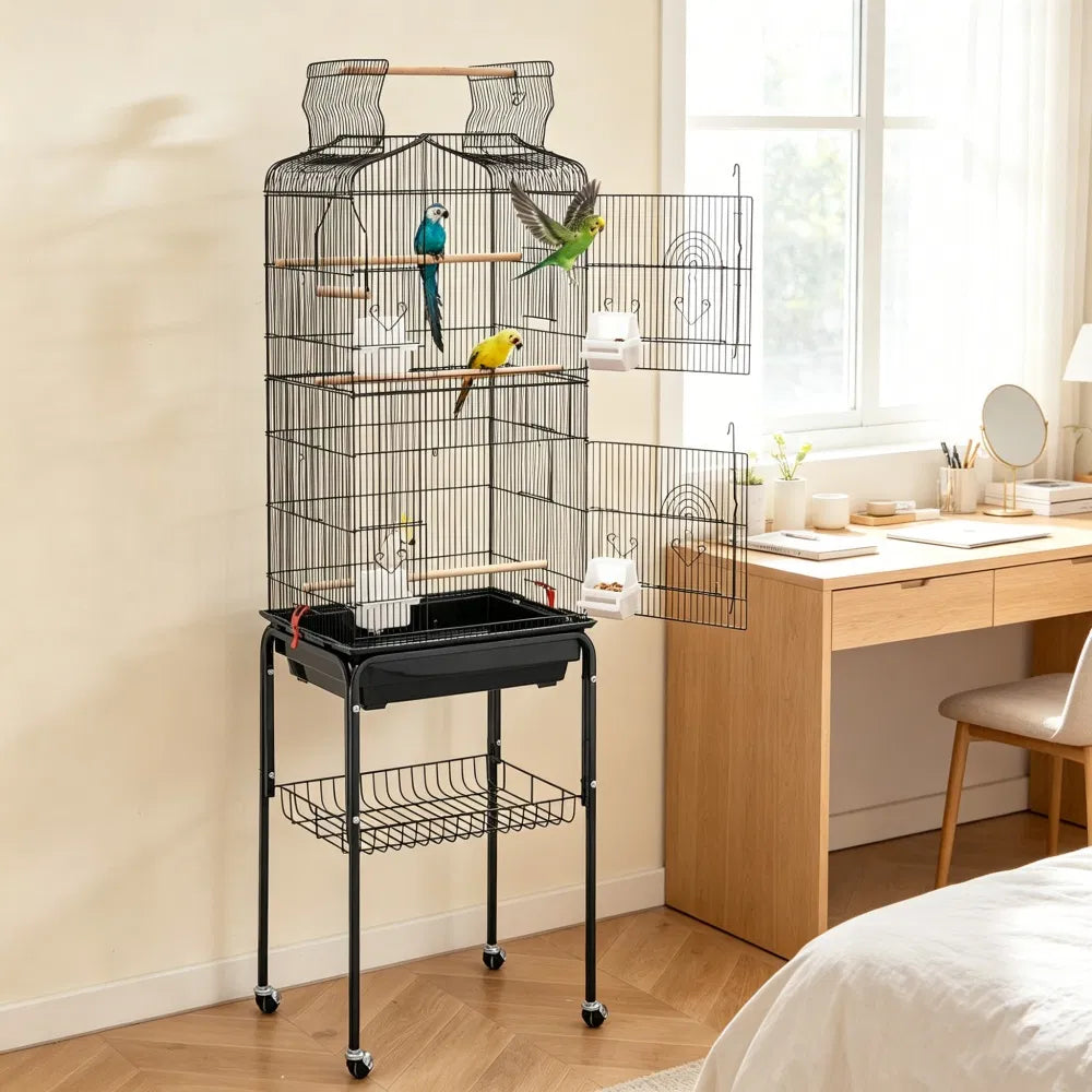 Bird Cage with Removable Sliding 17.99 X 13.98 X 59.45 in
