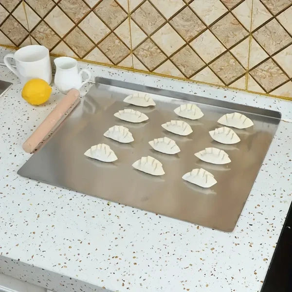 XXL Cooked Meat Baking Tray Double Sided Cutting Board Stainless Steel - Image 6