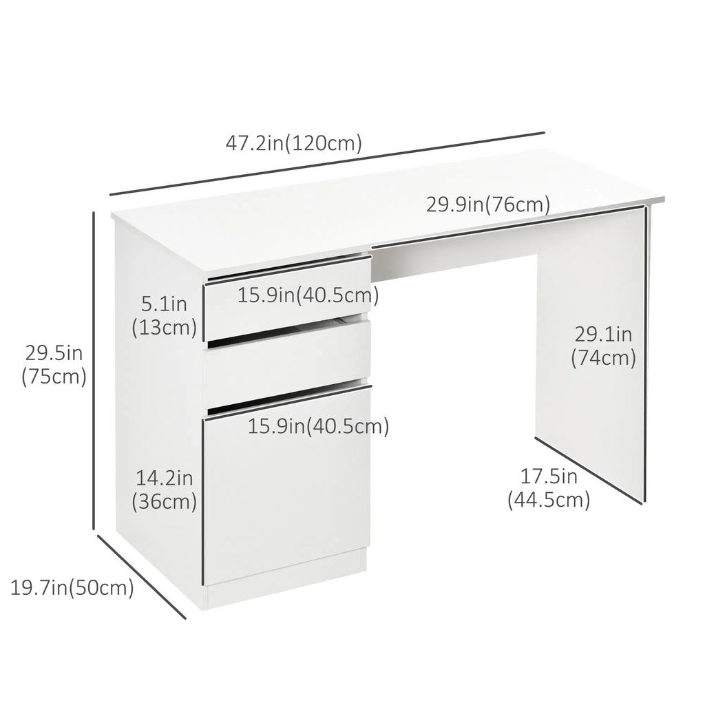 Modern Computer Desk Home Office Desk for Study Writing Workstation with - Image 4
