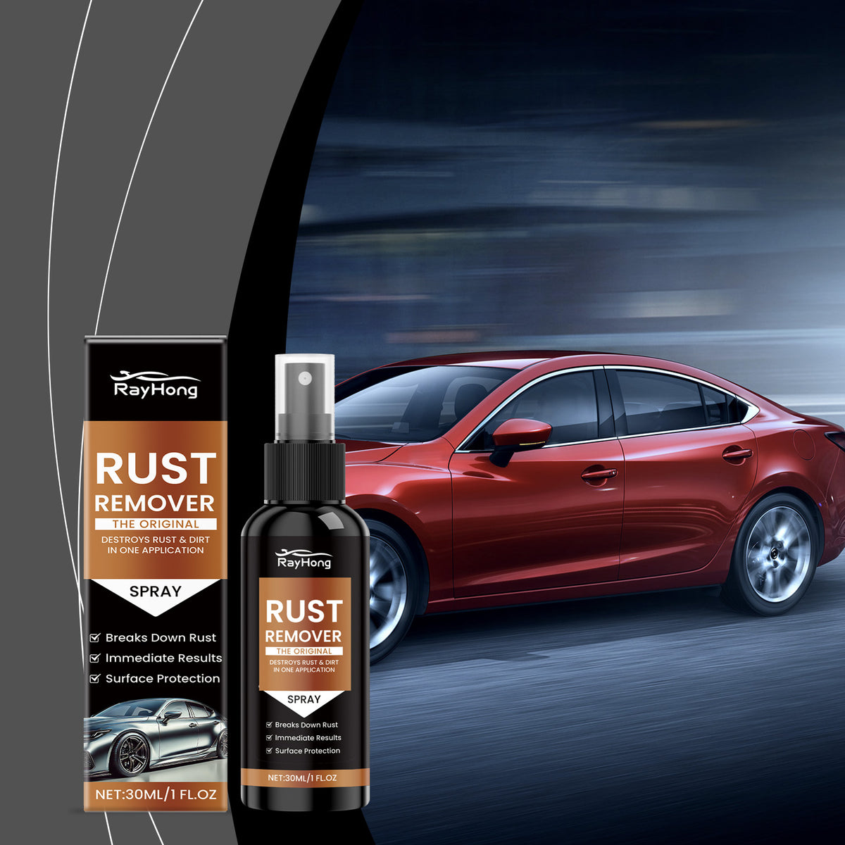 Car Rust Remover Rust Removal Gloss Gentle Decontamination Cleaner - Image 3