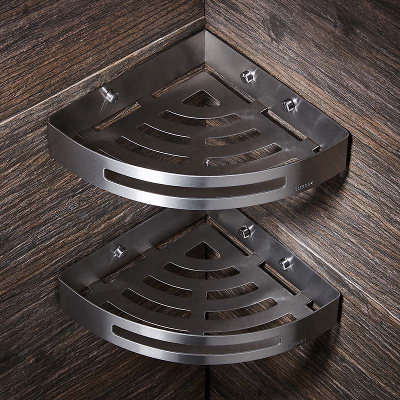 bathroom corner shelf shower caddy packaging and components