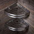 bathroom corner shelf shower caddy packaging and components