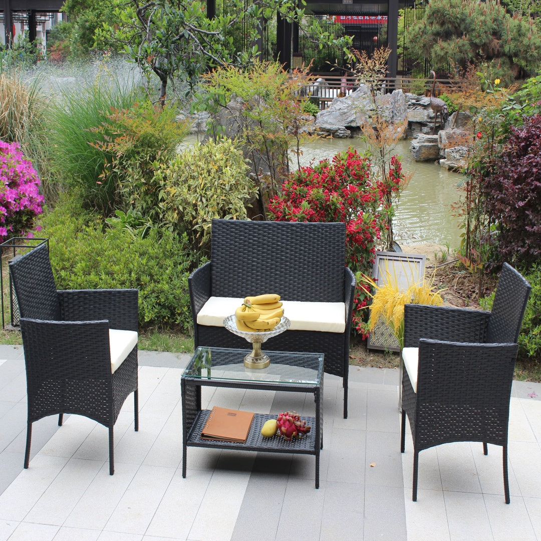 4-Piece Rattan-Style Patio Furniture Set