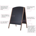 25.6" x 2.4" x 40.0" Billboard Wood A Frame Sidewalk Signage Chalkboard