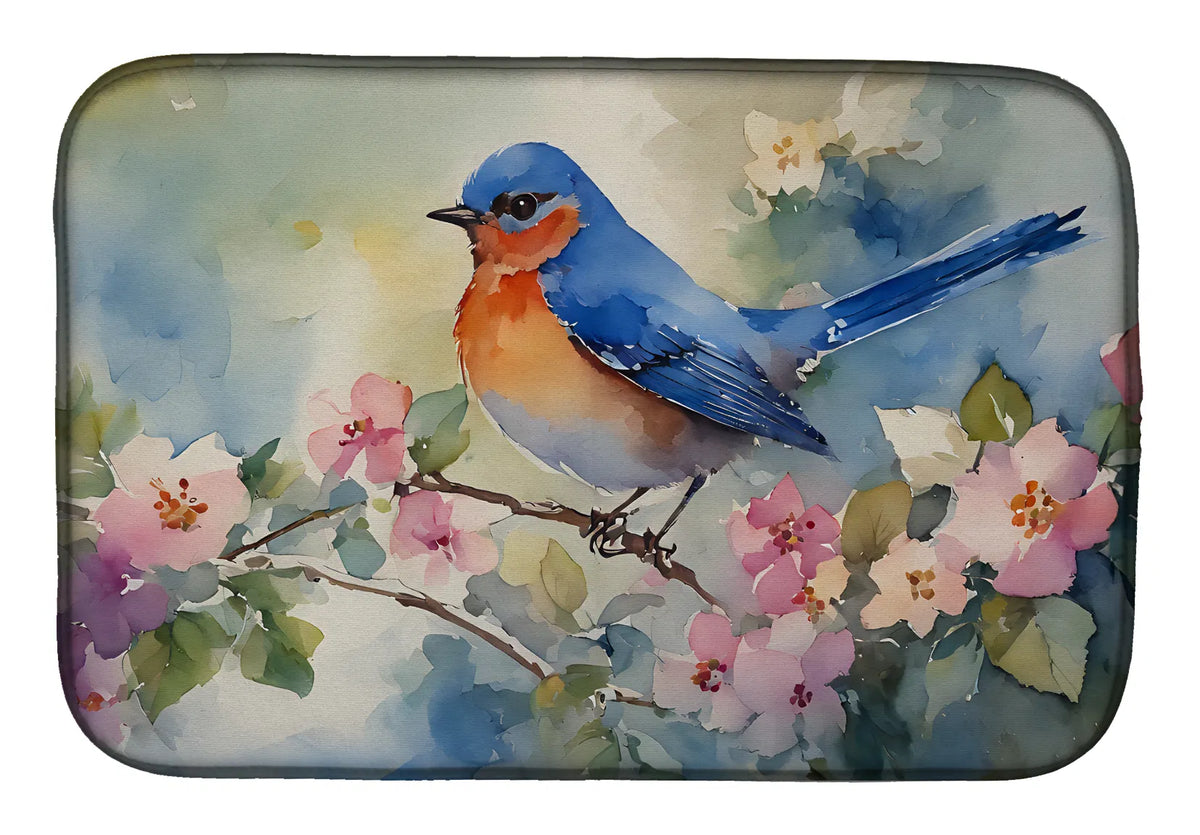 Bluebird Dish Drying Mat Absorbent Dish Drying Mat Pad for Kitchen Counter Dish - Image 2