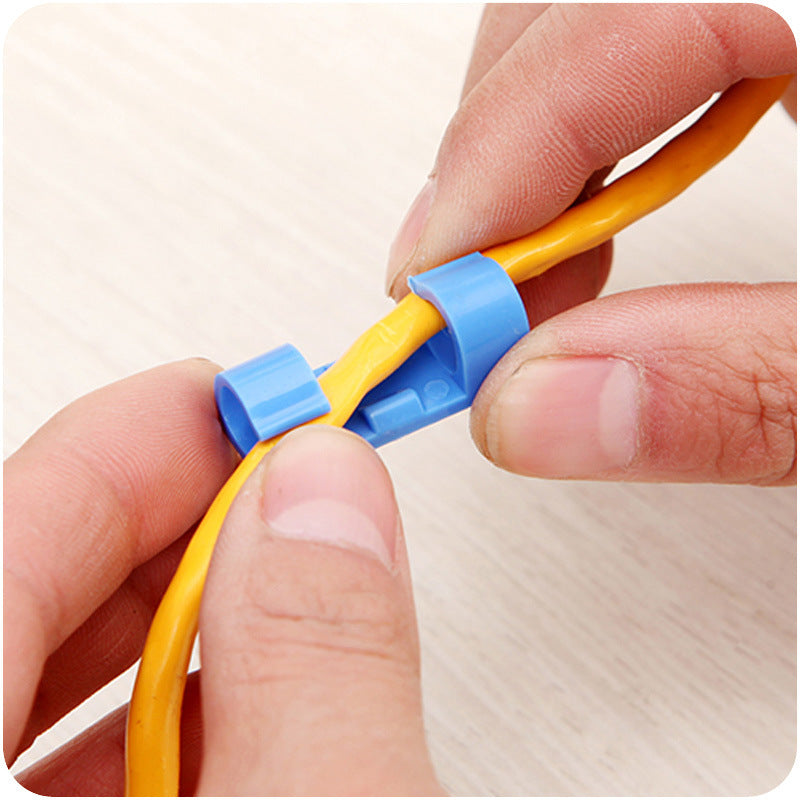 cable organizer clips set color options