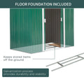 7' x 4' x 6' Garden Storage Shed Outdoor Patio Metal Tool Storage House w/