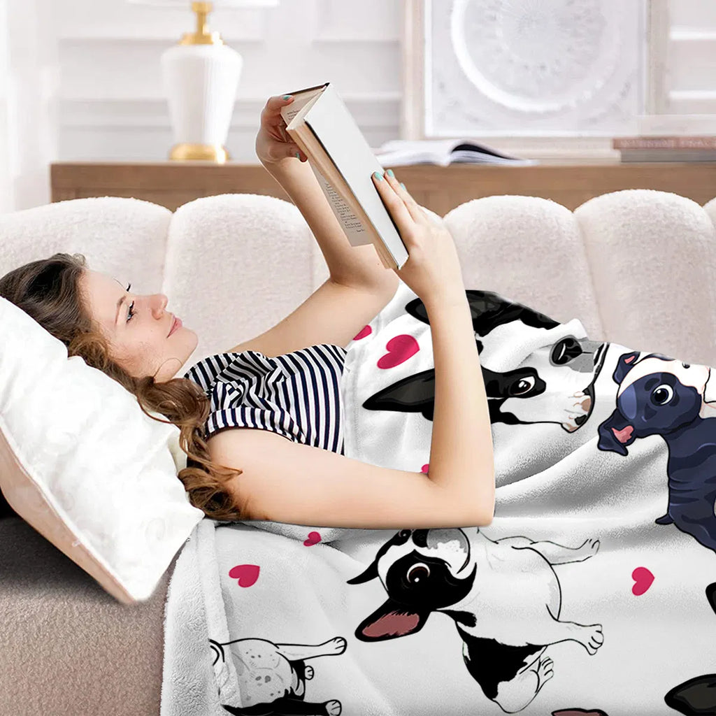 1pc Adorable Fleece Dog Blanket Soft Cozy Lightweight Warm Flannel Throw - Image 2