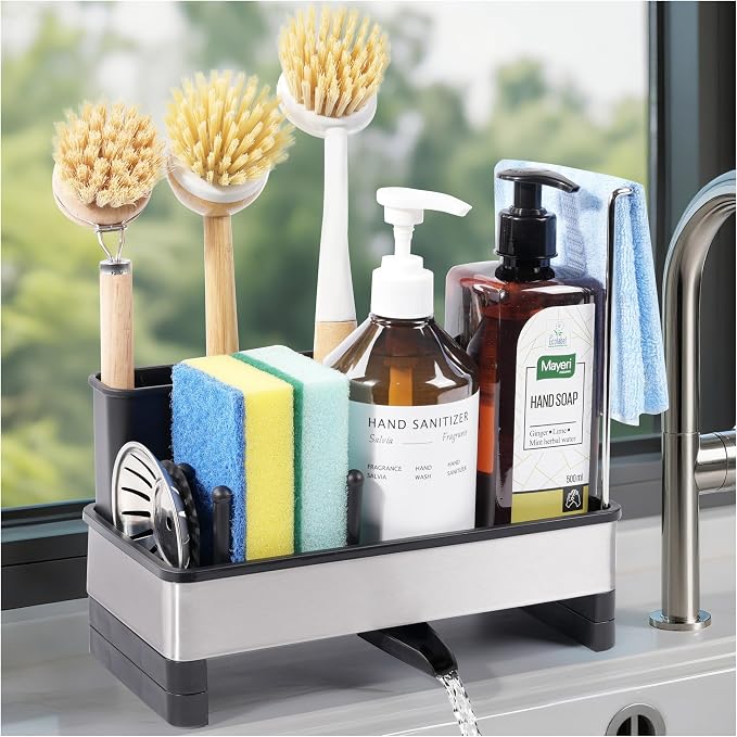 kitchen sink sponge holder caddy main view