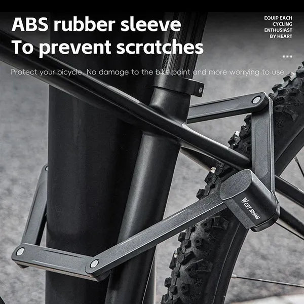 Bicycle Folding Lock 2 Keys 87cm High Security Alloy Steel Lock For MTB Road