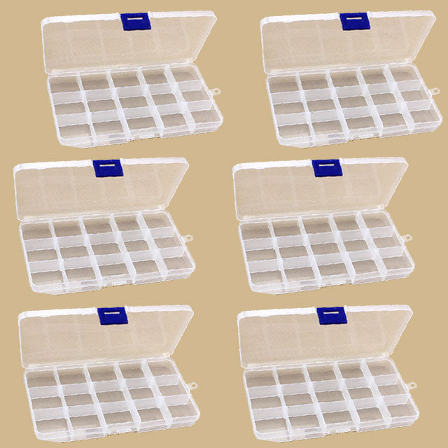 plastic 15 compartment transparent storage product angle 9