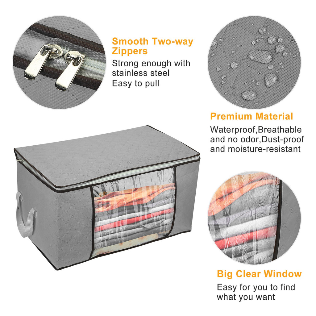 2pcs clothes storage bag for product angle 6