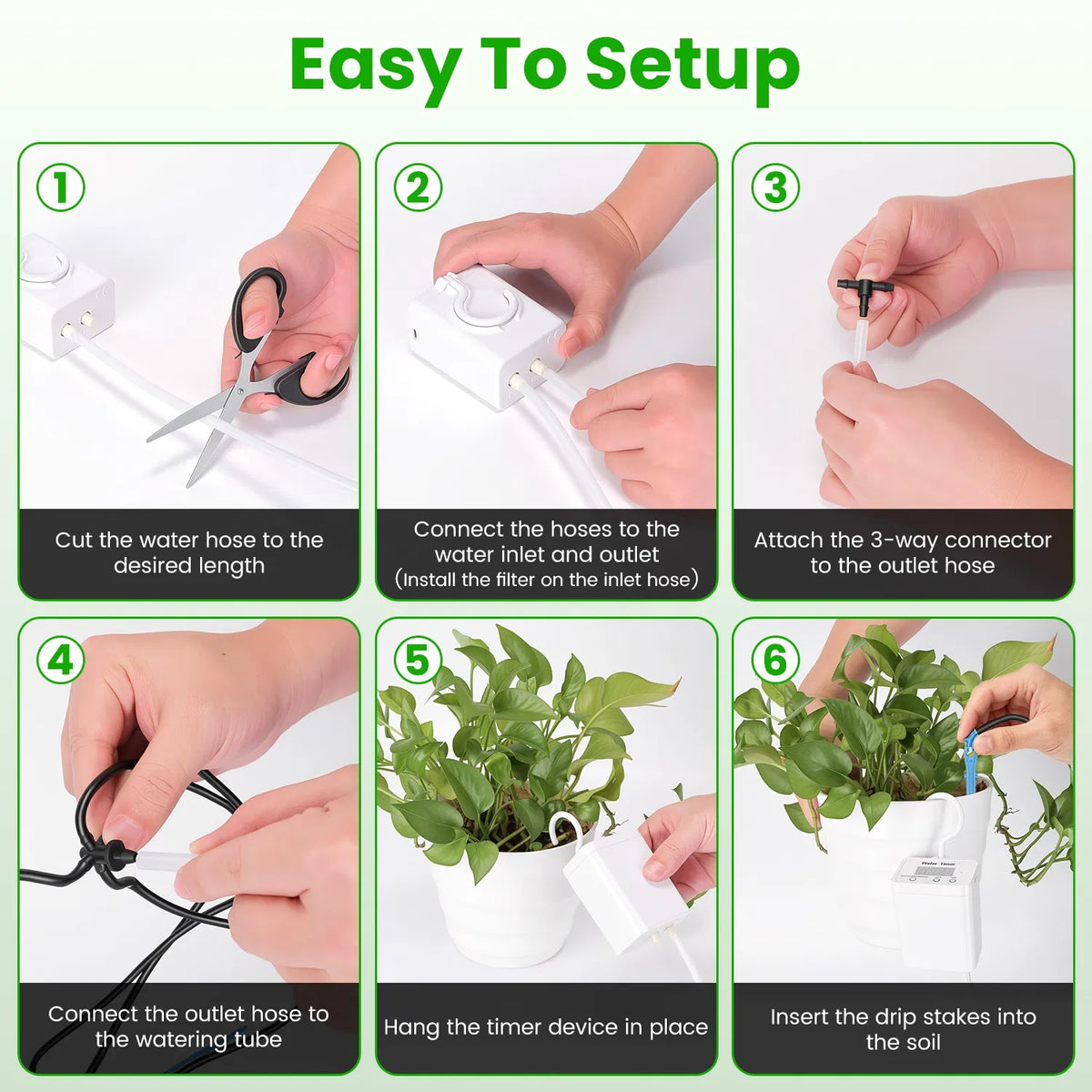 Smart Auto Plant Watering Device Low Noise 4W Efficient Drip Irrigation Kit - Image 5
