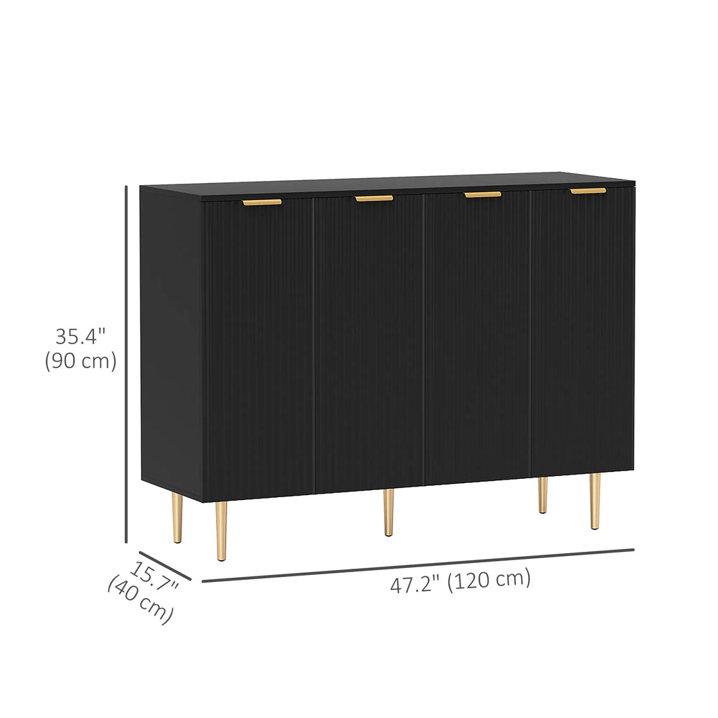 Modern Kitchen Storage Cabinet Sideboard Buffet Cabinet with Adjustable - Image 4