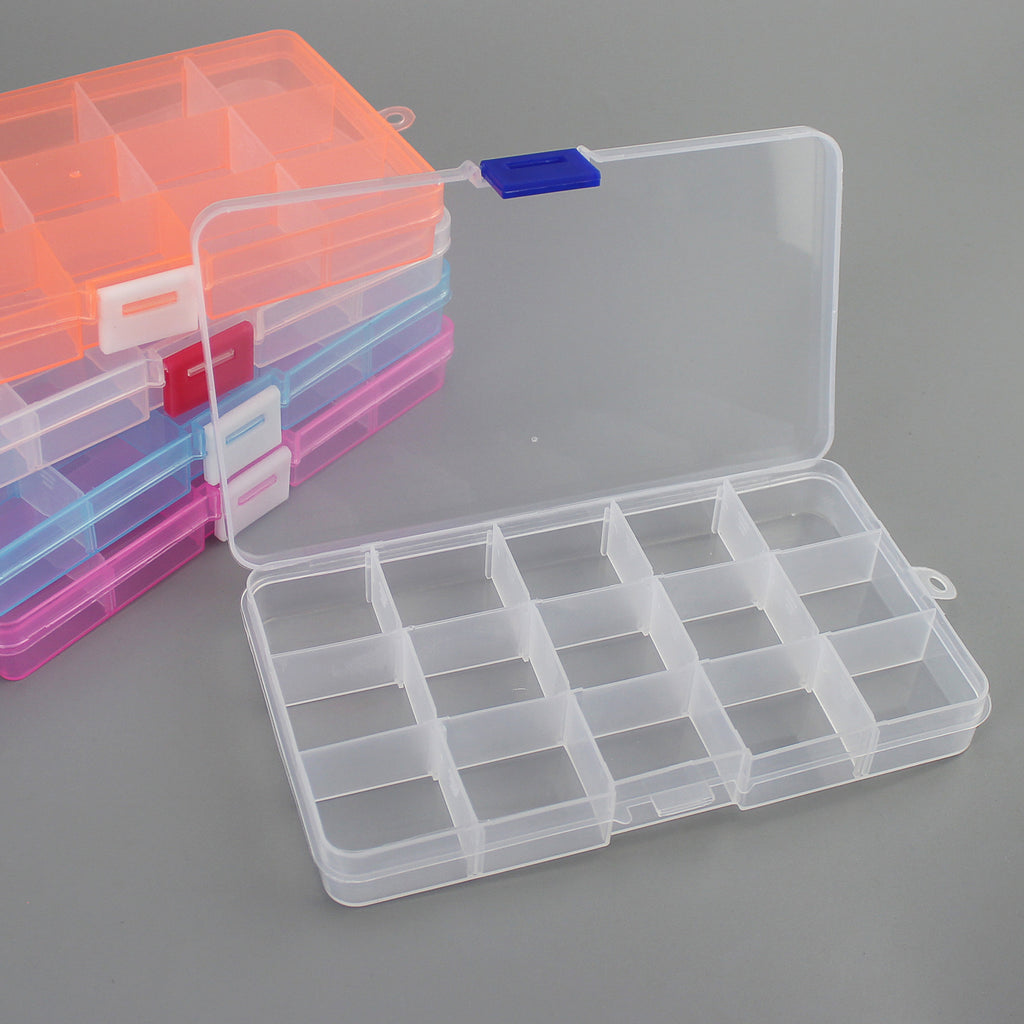plastic 15 compartment transparent storage main view