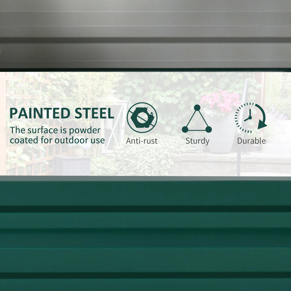 Galvanized Raised Garden Bed Outdoor Planter Box for Vegetables Flowers - Image 5