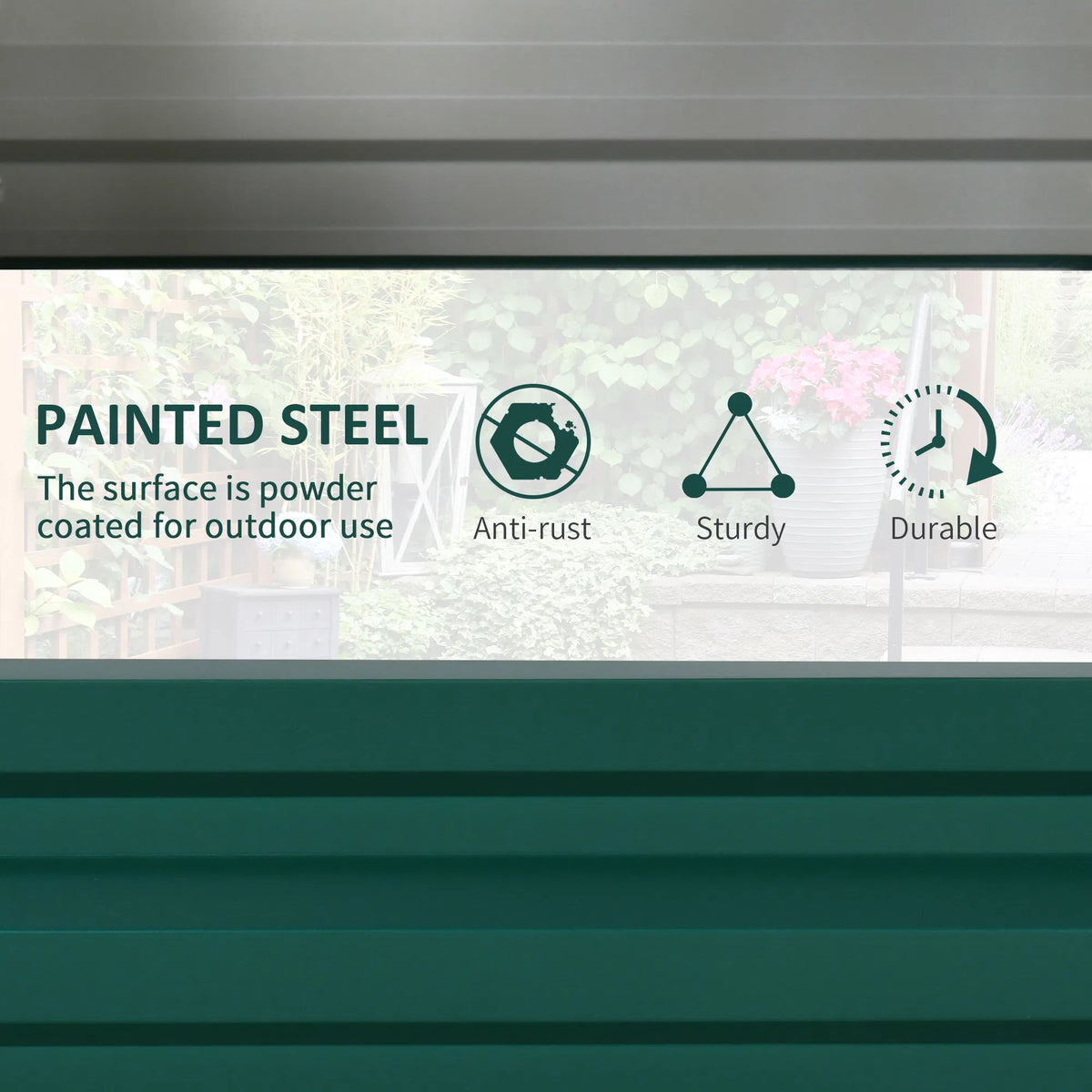 Galvanized Raised Garden Bed Outdoor Planter Box for Vegetables Flowers - Image 5