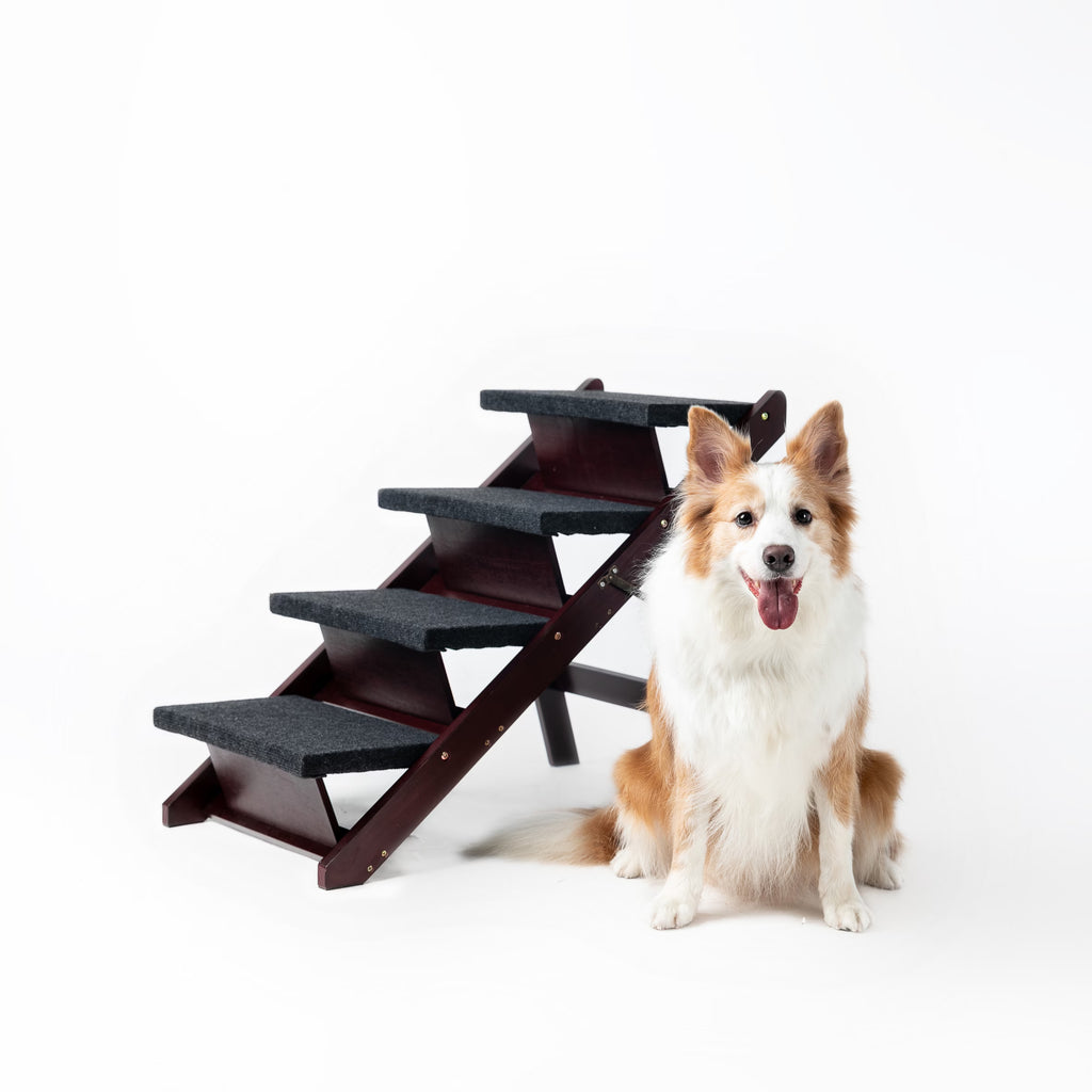 wooden dog stairs steps foldable main view
