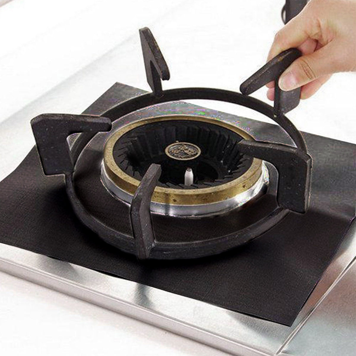 4 Pack Reusable Nonstick Stovetop Burner Protector Liner - Image 3
