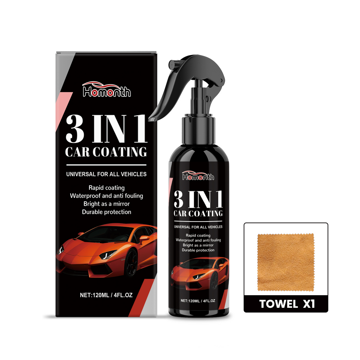 3 in 1 Car Coating Spray Paint Wax Cleaning Decontamination Polish - Image 4