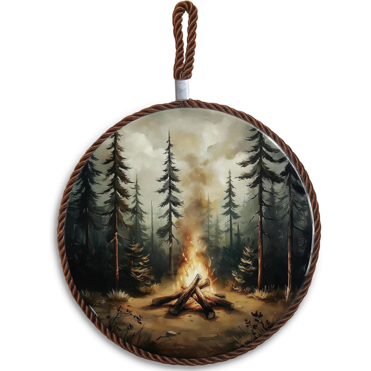 Forest Campfire Ceramic Trivet Decorative Hot Pad For Pots And Pans Heat - Image 5