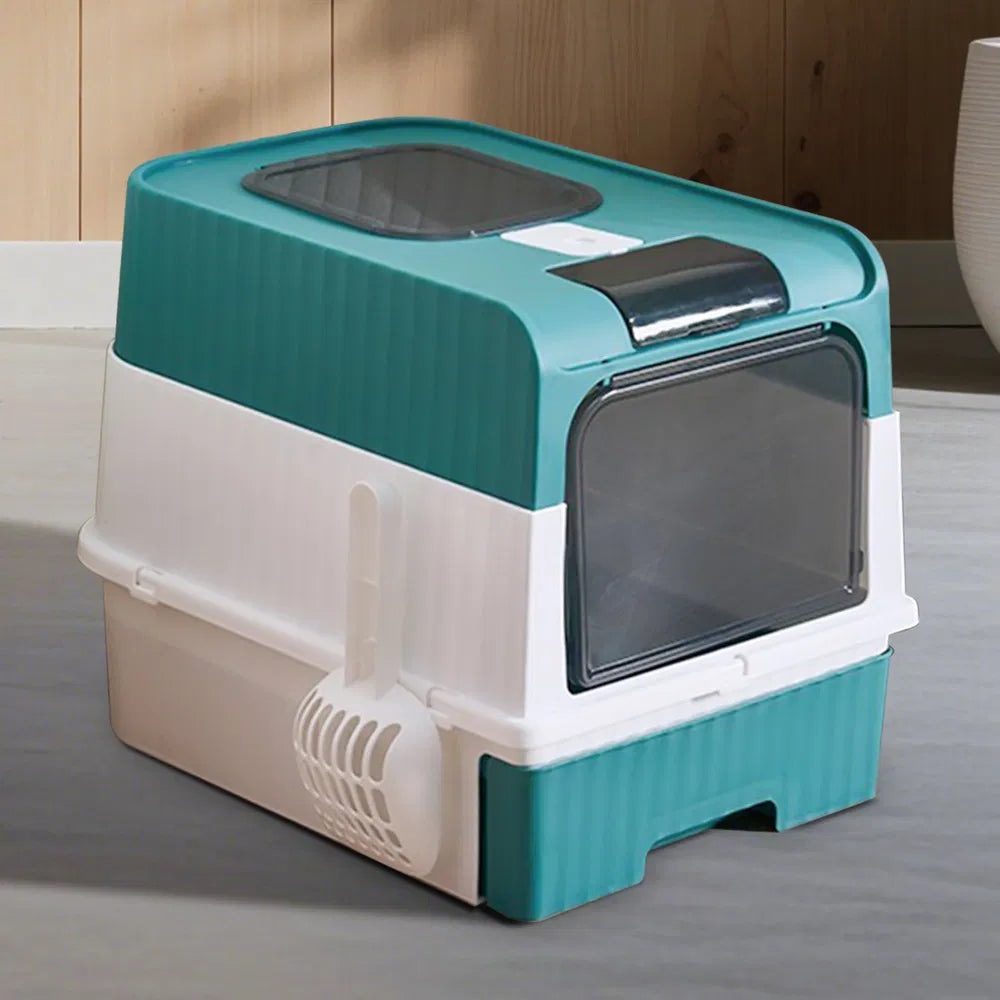 Fully Enclosed Magic Cube Litter Box Top&Front Entry Pull Out Drawer - Image 4
