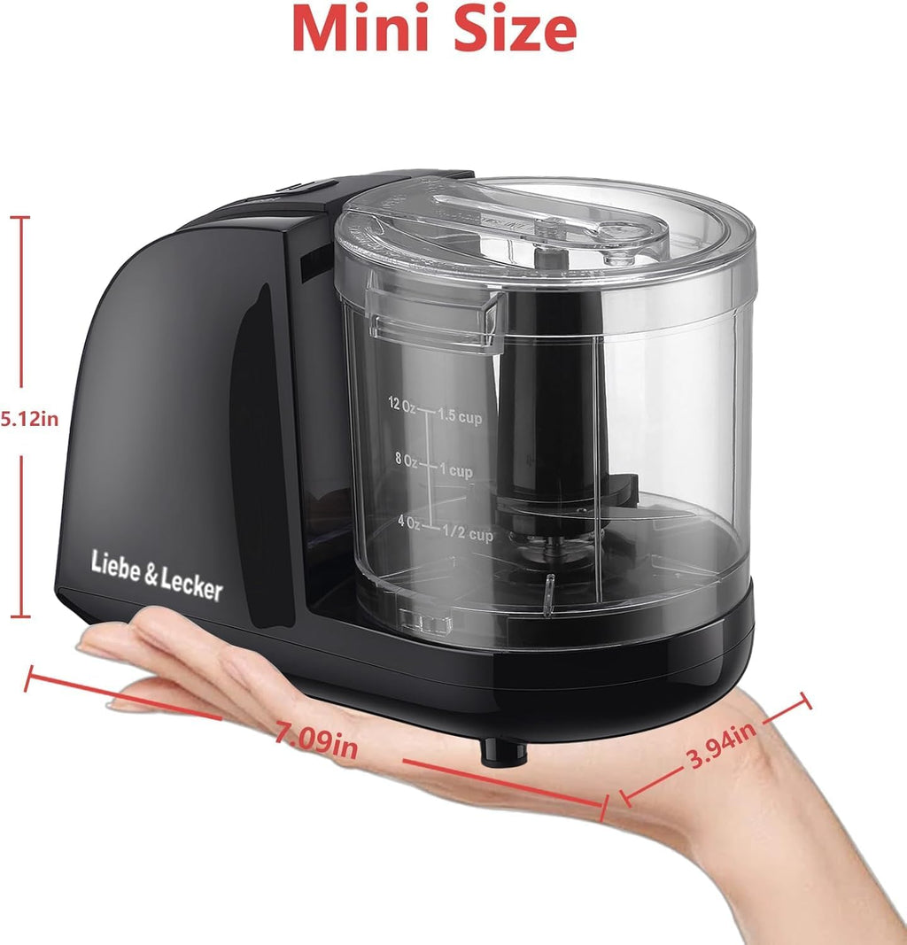 Mini Food Processor 1.5 Cup Electric Food Chopper Compact Food Prep Machine