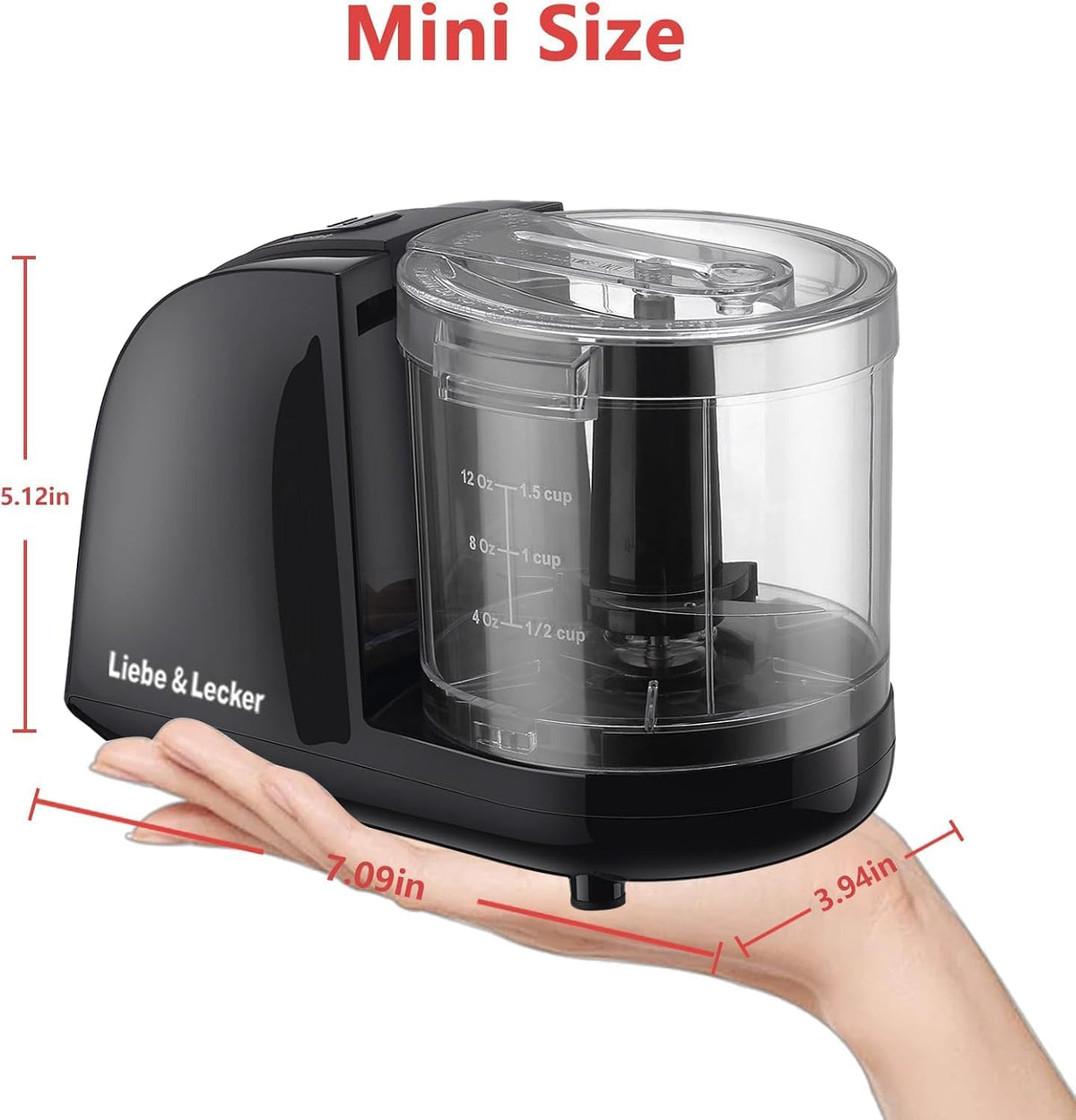 Mini Food Processor 1.5 Cup Electric Food Chopper Compact Food Prep Machine