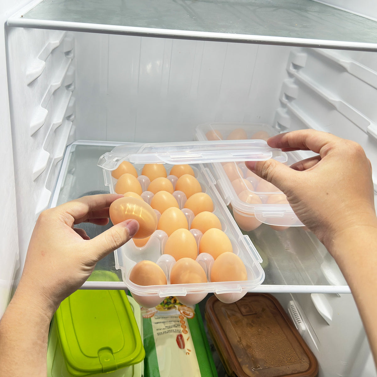 2pcs plastic egg holder stackable packaging and components