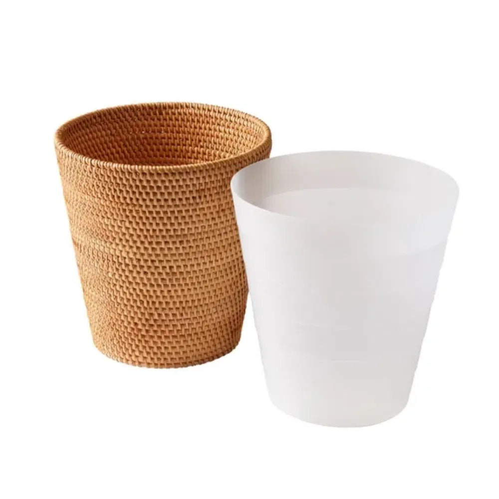 Rattan Bathroom Trash Can - Image 5