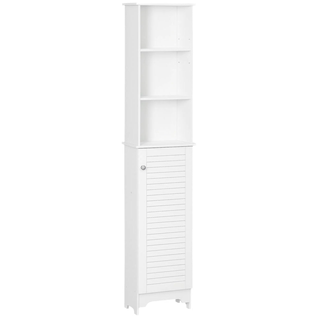 Tall Bathroom Storage Cabinet Freestanding Linen Tower with 3 Tier Open - Image 3