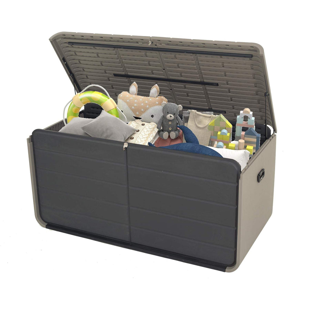 160-gallon resin outdoor deck storage box product view 1