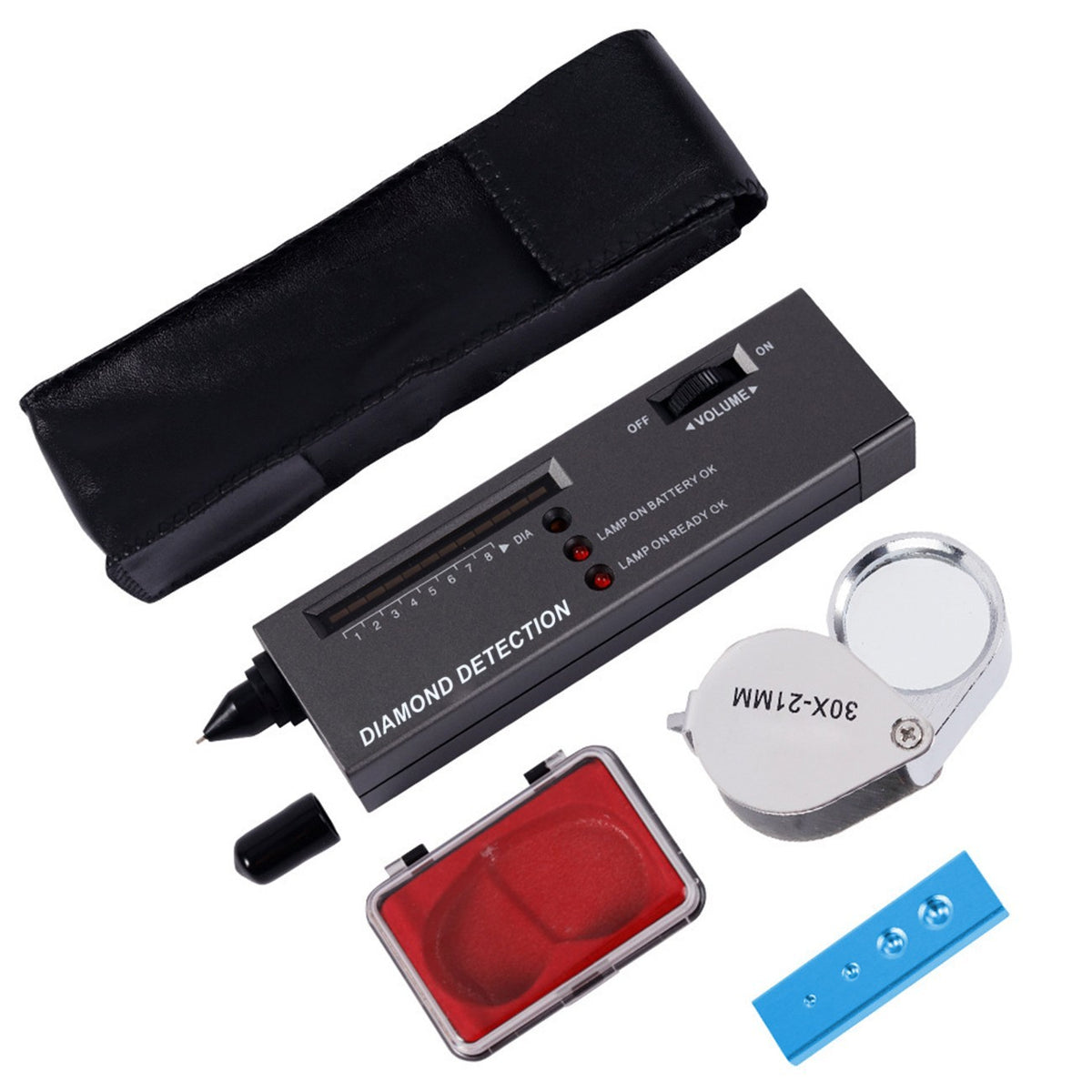 Diamond Tester Portable Gemstone 30X Jeweler's Loupe Jeweler Tool Testing Kit - Image 4