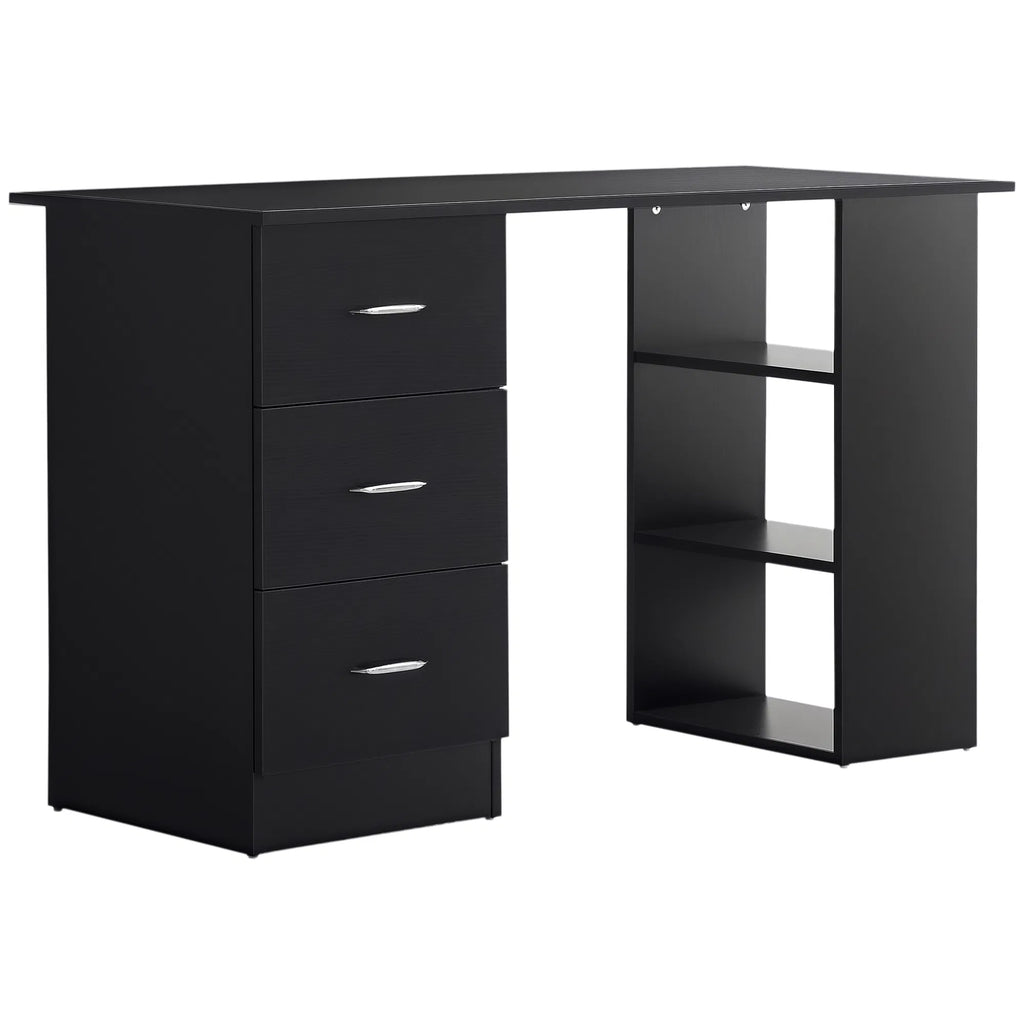 47 Inches Home Office Desk with 3 Tier Storage Shelves Computer Desk with