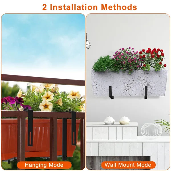 Adjustable Heavy Duty Iron Planter Bracket 6.1 11.6' Extendable Tray & - Image 3